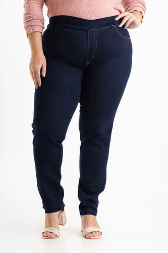 Pantalón Tipo Calza De Jean Talle Grande