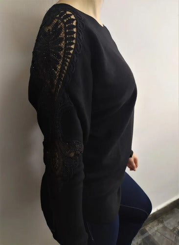 Sweater  Importado Strass (76) Negro Unico