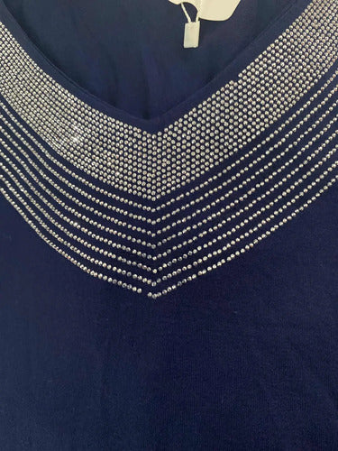 Vestido Modal Con Strass Importado Largo