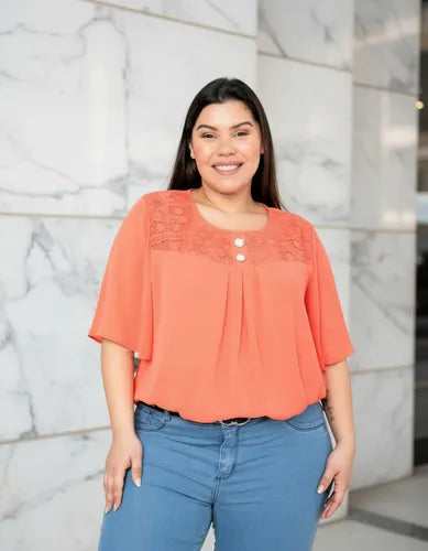 Blusa Importada Talle Grande Negro Lisa 6xl