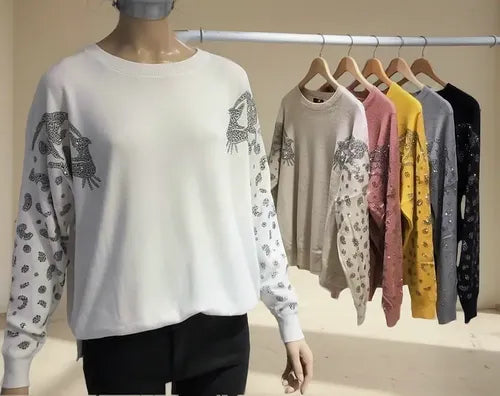 Sweater Importado Detalles Mangas Amplio Cod. 331 Hasta Xxl
