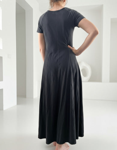 Vestido Largo Modal Manga Corta Diseño Vestite Y Andate