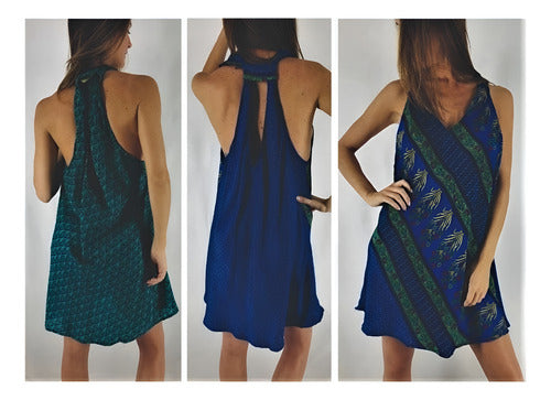 Vestido Solero Importado India Hindu Talle Unico Hasta Xl Violeta Estampado U