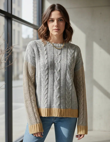Sweater Tejido Tricolor