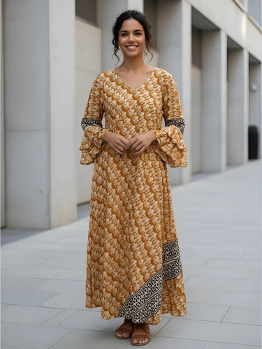 Vestido De India De Algodón Modelo Grande Hasta  Xxxl