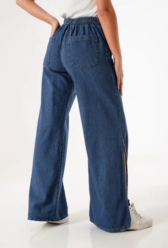 Pantalón Jean Palazzo Tajo Denim Talle Grande S A 3xl