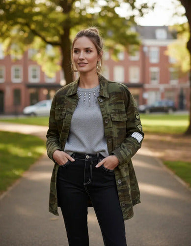 Campera Parka Camuflada Importada Forrada Matelaseada