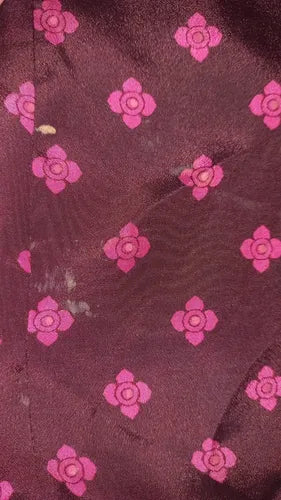 Vestido Hindú Talle Grande Doble Falda Nueva 2da Selección Bordó Estampado Único