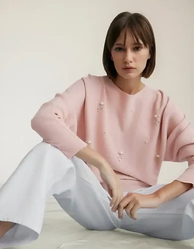 Sweater Tejido Con Perlas Importado Cod. 279