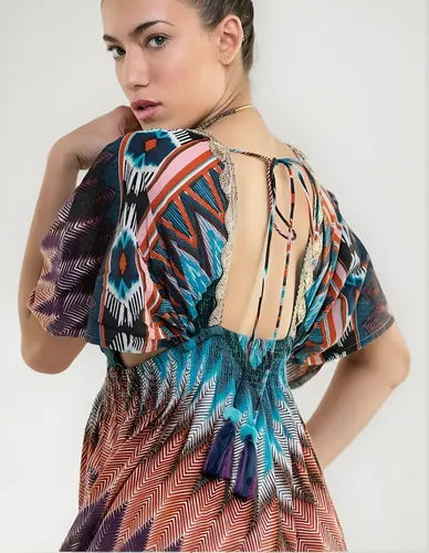 Vestido  Largo Importado  Boho Estampado