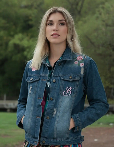 Campera De Jean Bordada
