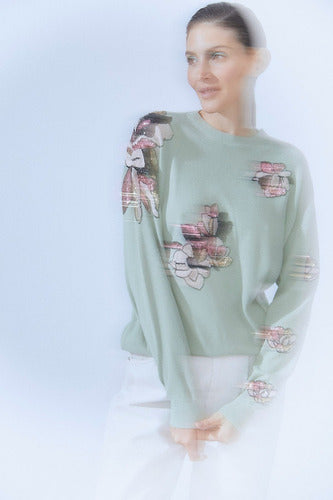 Sweater Bordado Importado Lentejuelas Paillettes Cod. 365