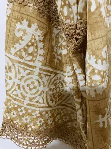 Kimono Seda Hindú  Largo Saco Importado