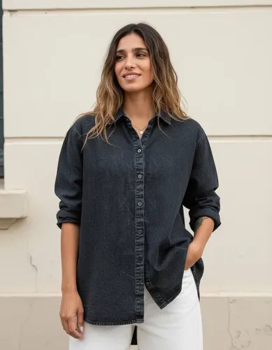 Camisa De Jean Importada Nevada Modelo Grande