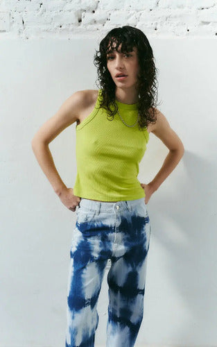 Pantalón Jean Denim Batik Celeste Liso 36