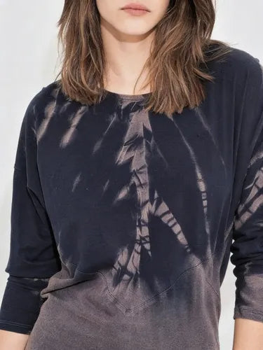 Vestido Remerón Batik De Diseño Azul Oscuro Batik 1