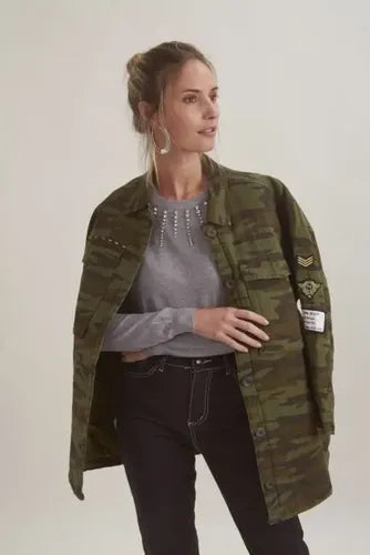 Campera Parka Camuflada Importada Forrada Matelaseada