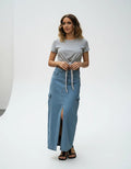 Falda Pollera Jean Larga Denim