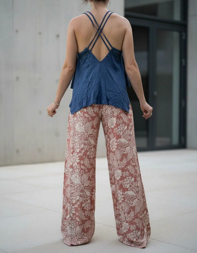 Pantalón Palazzo  Estampado Modelo Grande Nude Estampado 1