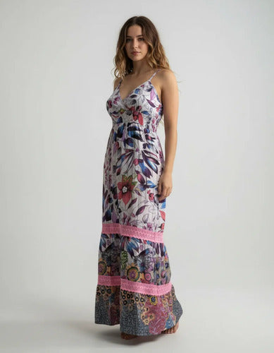 Vestido Solero Largo Sirena Importado Estampado Boho  India