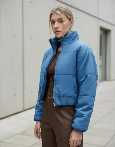 Campera Puffer De Jean Corta