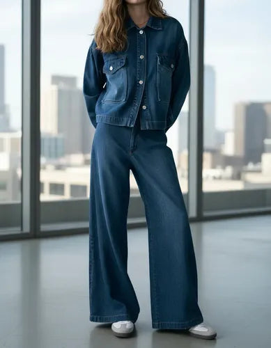 Pantalón Palazzo Jean Extra Wide Denim
