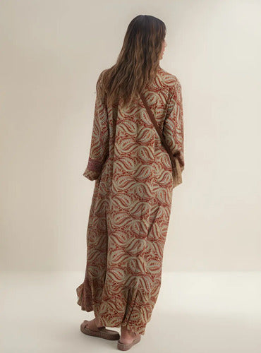 Vestido Largo De Seda Hindú Amplio Mod. 79
