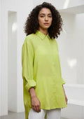 Camisa De Lino Manga Larga Modelo Grande Oversize