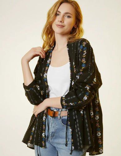Saco Chaqueta Kimono Estampado Modelo Amplio