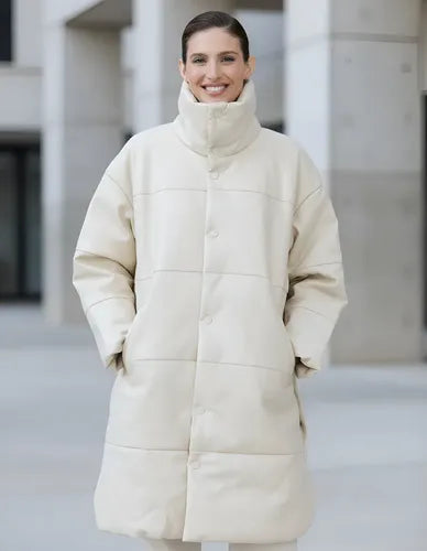 Tapado Campera Puffer Eco Cuero Talle Grande  Hasta 3xl