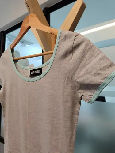 Vestido  Corto Marca Vestite Y Andate Diseño  Gris Liso S