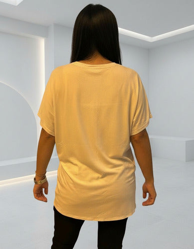 Remera Strass Importada Talle Grande Modal Blanco Corazones 3xl Lisa