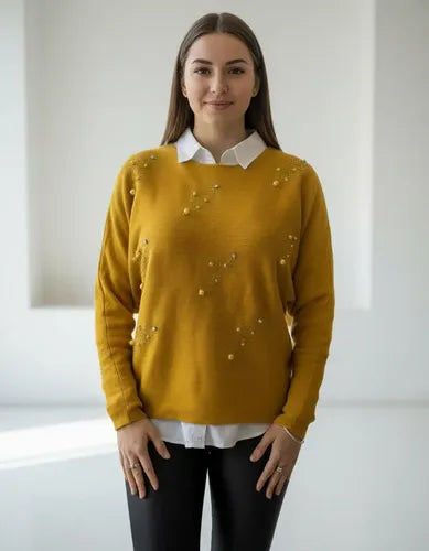 Sweater Tejido Con Strass Importado Cod. 215 Calidad!