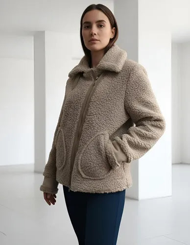 Campera Gamulan Chaqueta Importada Corderito Y  Ecocuero
