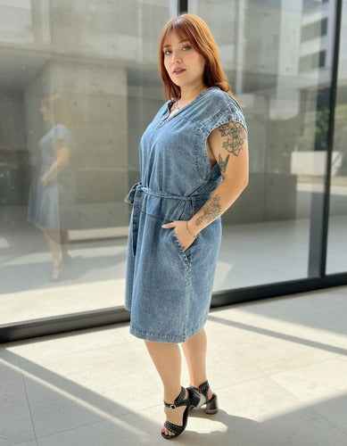 Vestido Jean Nevado Denim Talle Grande Talle Especial