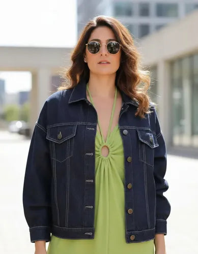 Campera De Jean Costura Contratono Modelo Grande Negro L Liso