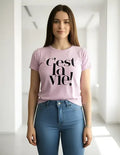 Remera Estampa Cest La Vie Talle Único Lila C'est La Vie Unico Estampa Localizada