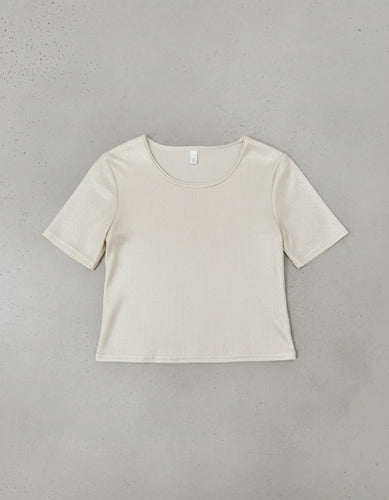 Blusa Remera Manga Corta Morley Metalizado
