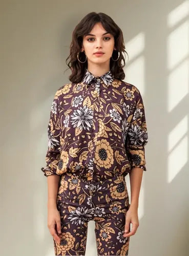 Camisa Camisola Viscosa Con Seda Nueva 2da Selección
