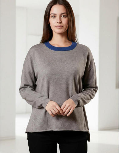 Sweater Tejido Básico Importado Tipo Buzo