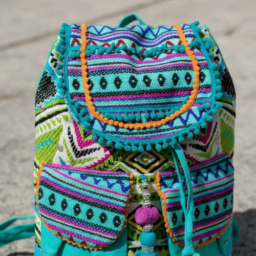 Mochila Bordada Estilo Folk