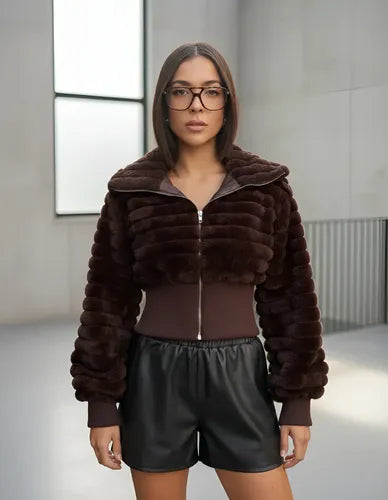 Campera De Piel Sintética Corta
