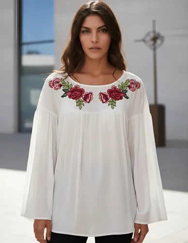 Blusa Camisa Bordada Importada Boho Tipo Vars India Style