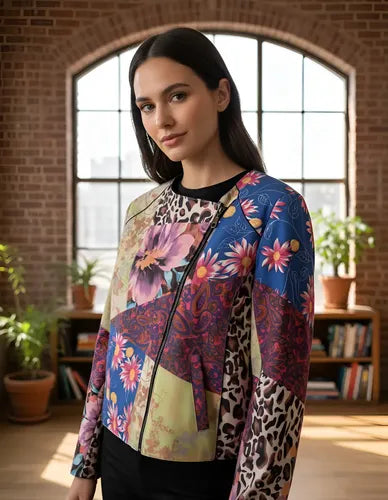 Chaqueta Campera Estampada Badana Importada Folk
