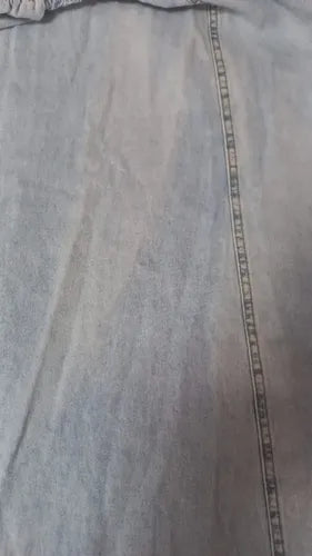 Vestido Jean Largo Solero Denim Nuevo De 2da Selección Celeste Liso S