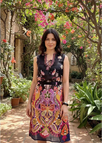 Vestido Importado Sin Mangas Boho Estilo Vars