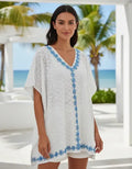 Blusa Remera Poncho Importada Talle Grande Xxl Blanco Único