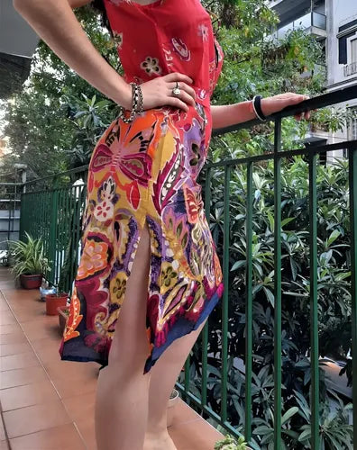 Vestido Importado Sin Mangas Boho Estilo Vars