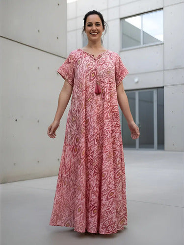 Vestido India Importado Seda Hindú Talle Grande Xxxl Fiesta