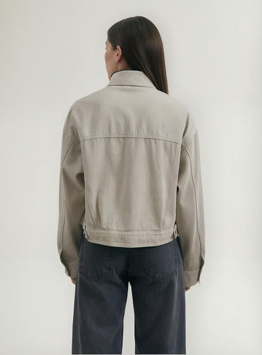 Campera Jean Cargo Denim Corta